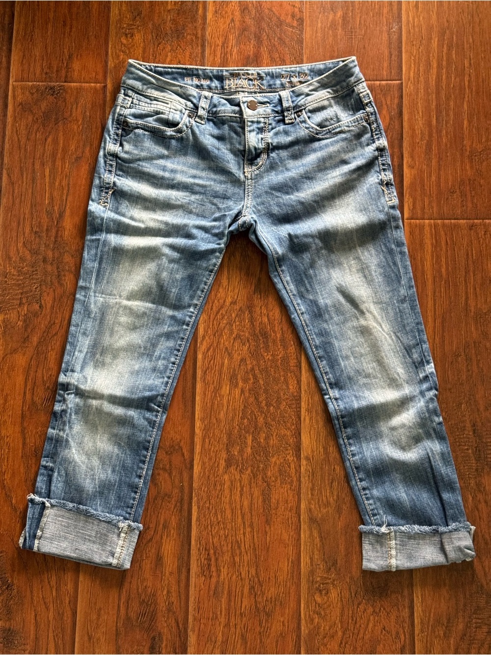 Buckle Faded Light Blue Boyfriend Jeans